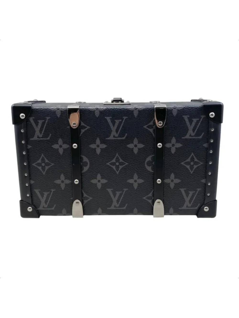 Louis Vuitton Clutch Wallet Trunk Monogram Eclipse Black Gray